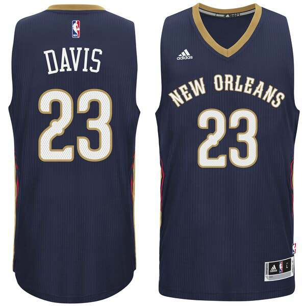 Maillot New Orleans Pelicans Homme Anthony Davis 23 adidas Player Swingman Bleu marin